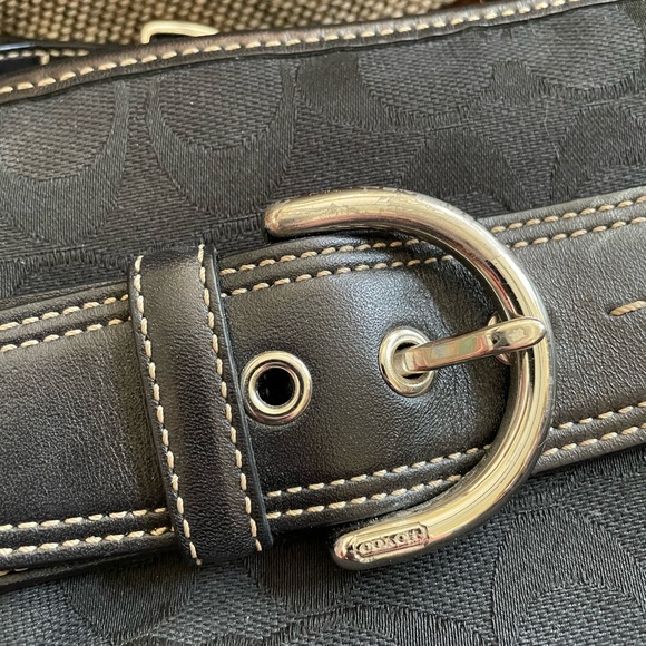 COACH Crossbody Adjustable Canvas/Leather Bag - Picture 9 of 10